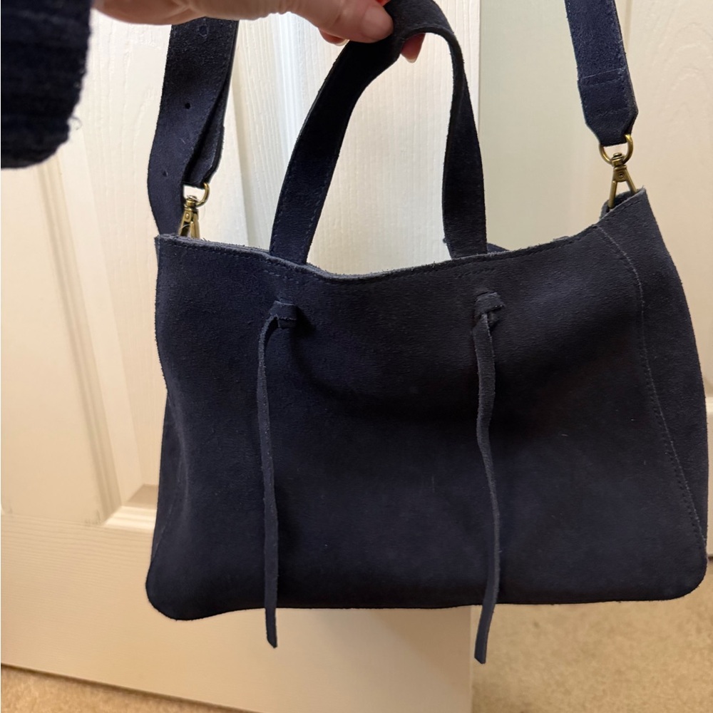 Madewell The Elsewhere Tie Crossbody in Night Vision (deep navy) - Suede, NWT - Picture 3 of 4